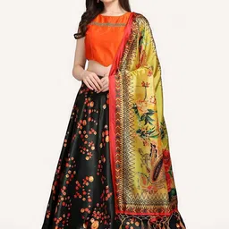 Kaizen TEXO FAB Floral Printed Semi-Stitched Lehenga & Unstitched Blouse With Dupatta-picture-29