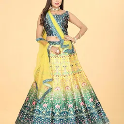 EthnicTree Ethnic Motifs Printed Beads and Stones Ready to Wear Lehenga Choli-picture-52