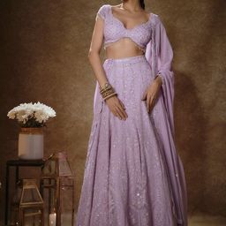 Renee Label Embroidered V-Neck Ready to Wear Lehenga & Blouse With Dupatta-picture-43