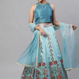 AKS Khari Printed Ready to Wear Lehenga & Blouse With Dupatta-picture-24