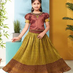 BAESD Girls Embellished Beads and Stones Ready to Wear Lehenga & Choli-picture-27