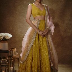Renee Label Antara Embroidered Sequinned Ready to Wear Lehenga With Blouse & Dupatta-picture-35