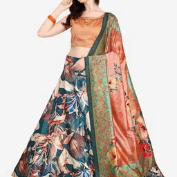Kaizen TEXO FAB Printed Semi-Stitched Lehenga & Unstitched Blouse With Dupatta-picture-4