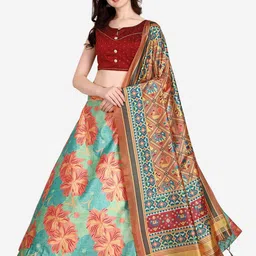 Kaizen TEXO FAB Printed Semi-Stitched Lehenga & Unstitched Blouse With Dupatta-picture-12