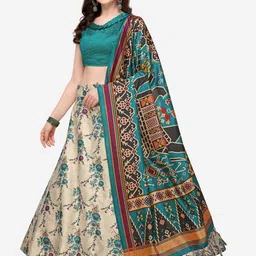 Kaizen TEXO FAB Printed Semi-Stitched Lehenga & Unstitched Blouse With Dupatta-10