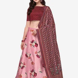 Kaizen TEXO FAB Printed Semi-Stitched Lehenga & Unstitched Blouse With Dupatta-11