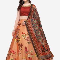 Kaizen TEXO FAB Printed Semi-Stitched Lehenga & Unstitched Blouse With Dupatta-9