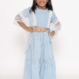 Readiprint Girls Printed Cotton Ready to Wear Lehenga & Blouse With Dupatta-picture-45