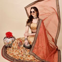 SAPTRANGI Printed Ready to Wear Lehenga & Blouse With Dupatta image 5