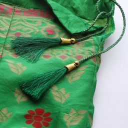 Mitera Green & Red Woven Design Semi-Stitched Lehenga & Unstitched Blouse with Dupatta image 5