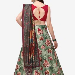 Kaizen TEXO FAB Printed Semi-Stitched Lehenga & Unstitched Blouse With Dupatta image 3