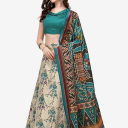 Kaizen TEXO FAB Printed Semi-Stitched Lehenga & Unstitched Blouse With Dupatta image 5