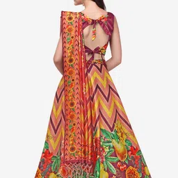Kaizen TEXO FAB Printed Semi-Stitched Lehenga & Unstitched Blouse With Dupatta image 3