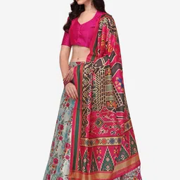 Kaizen TEXO FAB Printed Semi-Stitched Lehenga & Unstitched Blouse With Dupatta image 4