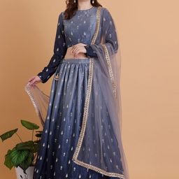 Ethnovog Embroidered Ready to Wear Lehenga & Blouse With Dupatta-image-43