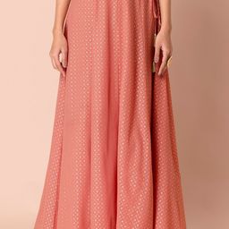 INDYA Women Orange Printed Flared Lehenga Skirt-picture-22