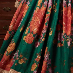 FABPIXEL Embroidered Sequinned Semi-Stitched Lehenga & Unstitched Blouse With Dupatta image 3