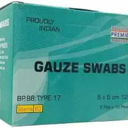STERILE SWAB 5 cm X 5 cm | 12 Ply | Pack Of 50 counts ( 5 pcs x 10 pouches ) Gauze Medical Dressing-image-77
