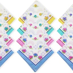 Neska Moda Women's Floral Cotton 33X33 CM ["Multicolor"] Handkerchief-image-16