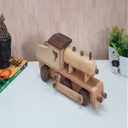disoo fashions Train Yellow Natural Wood Collectible-picture-1
