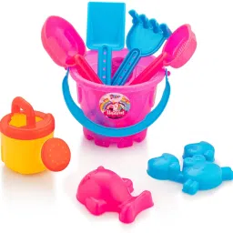 Beach Sand Toys Castle Play Set with Fish, Crab Moulds for Kids & Toddlers-19