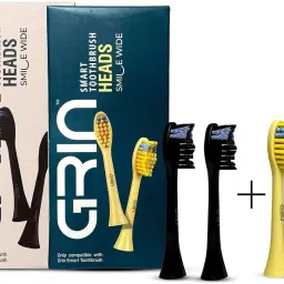 Grin Toothbrush Heads for Adults -Pack of 4 (2+2) | Compatible with Smart Toothbrush Electric Toothbrush-image-77