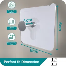 eshopy Clock ,Photo Frame Hooks for Wall Without Drilling/self Adhesive Hooks for Wall Hook 15 image 3