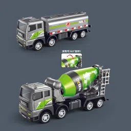 skstore alloy engineering vehicle excavator toy car set boy simulation push 4pic set image 3