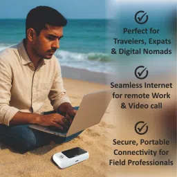 H&H 4G LTE WiFi Hotspot | Portable WiFi Device with 2200mAh Battery HH573 Works with All SIM Cards | Fast Internet On-the-Go Internal Modem image 2