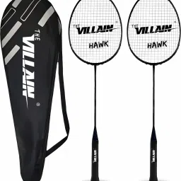 Hawk Single Shaft Badminton Racket - Lightweight and Durable (Set of 2) Multicolor Strung Badminton Racquet-image-76