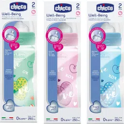 Benessere Well Being Bottle(Baby Feeding Bottle) (250ml, Pink,Blue,Green) 3pcs Combo - 750 ml-45