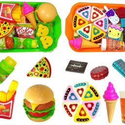 Barger Pizza Toy Dessert Set Food Playset For Boys Girls Kids Combo Pack Of 2-image-29