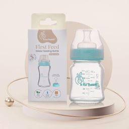r for rabbit Anti Colic Baby Feeding Glass Bottle Wide Neck Soft Silicone Nipple (0+ Months) - 120 ml-picture-27