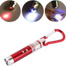 RECTITUDE Simple and Convenient to Use Mini Laser Light & UV LED Lamp with Carabiner image 3