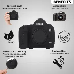 DIGICLAMBO 5D Mark 3 Camera silicon cover Digital Camera, Anti-Scratch Soft Silicone RubberCamera Bag image 4