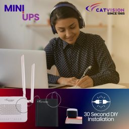 Catvision Mini UPS for Routers, 12V-2A I 2x2600 mAh Battery | Upto 4 Hours Power Backup for Router image 4