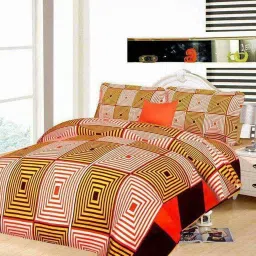 10 TC Polycotton Double Printed Flat Bedsheet-image-92
