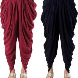 YK Creation Rayon Fabric Solid Women Dhoti/Salwar (Maroon,Navy Blue) ( Pack of 2 Combo ) Solid Women Dhoti-image-32
