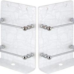 M/S DSNS Wall Mount Mobile Stand Mobile Wall Stand for Charging Phone Wall Hanging Stylish Acrylic 4MM SS Road 2 PCS Set (Size - 4X6 Inch) White Colour Mobile Holder-12
