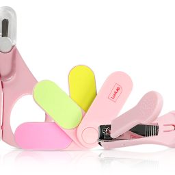 Baby Grooming Scissors & Nail Clipper Set/Kit, Manicure Set, 4pcs, Pink, 0m+-26