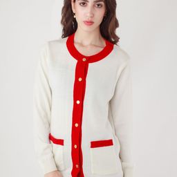 Zink London Round Neck Acrylic Cardigan Sweater-picture-46