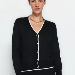 Trendyol V-Neck Ribbed Cardigan-11