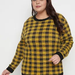 AUSTIVO Checked Ribbed Acrylic Pullover-picture-16