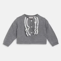 Chicco Girls Button Detail Cotton Crop Cardigan-image-87
