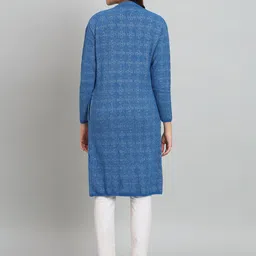 BROOWL Self Design Woollen Longline Cardigan image 3