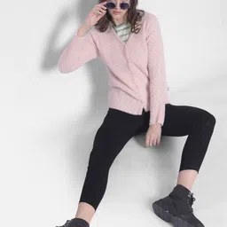 Crimsoune Club Cable Knit Cardigan Sweater-image-37