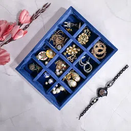 La Trove Blue Regular Jewellery Organiser-55