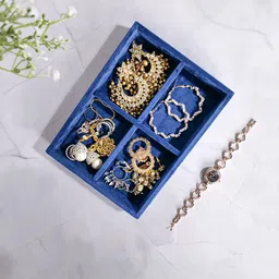 La Trove Blue Regular Jewellery Organiser-picture-18
