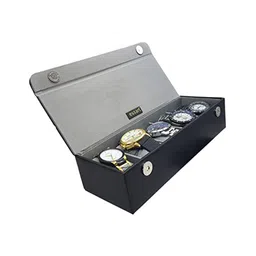 essart Black Solid 5 Slot Watch Organiser-image-90