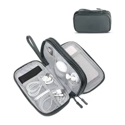 Cortina Grey Water Resistant Pouch Electronics Accessories Organisers-25